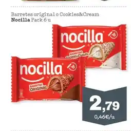 Sorli NOCILLA Barretes original o Cookies&Cream oferta