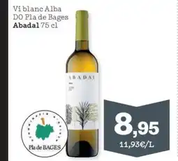 Sorli ABADAL Vi blanc Alba DO Pla de Bages oferta