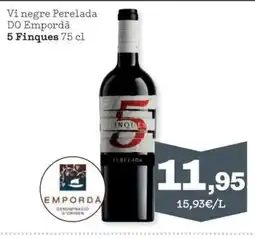 Sorli 5 FINQUES Vi negre Perelada DO Empordà oferta