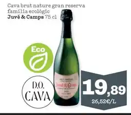 Sorli JUVÉ & CAMPS Cava brut nature gran reserva família ecològic oferta