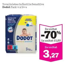 Sorli DODOT Tovalloletes infantils Sensitive oferta