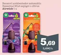 Sorli AIRWICK Recanvi ambientador automàtic Essential Mist espígol o citrus oferta