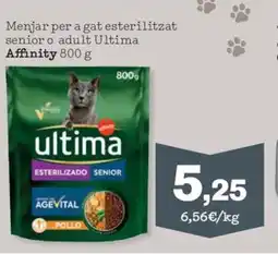 Sorli Menjar per a gat esterilitzat senior o adult Ultima oferta