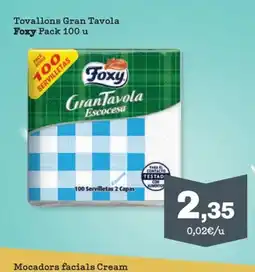 Sorli FOXY Tovallons Gran Tavola oferta