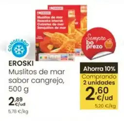 Eroski EROSKI Muslitos de mar sabor cangrejo oferta