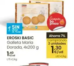 Eroski EROSKI BASIC Galleta María Dorada oferta