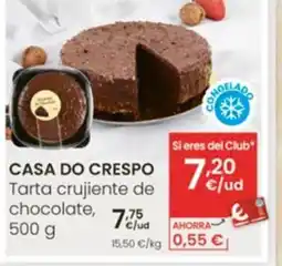 Eroski CASA DO CRESPO Tarta crujiente de chocolate oferta
