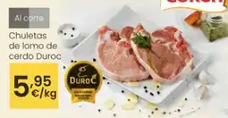 Eroski Chuletas de lomo de cerdo Duroc oferta