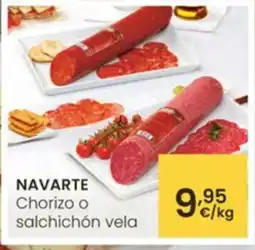 Eroski NAVARTE Chorizo o salchichón vela oferta
