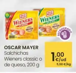 Eroski OSCAR MAYER Salchichas Wieners classic o de queso oferta