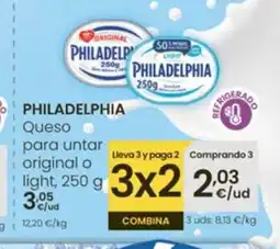 Eroski PHILADELPHIA Queso para untar original o light oferta