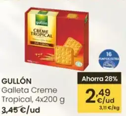 Eroski GULLÓN Galleta Creme Tropical oferta