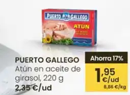 Eroski PUERTO GALLEGO Atún en aceite de girasol oferta
