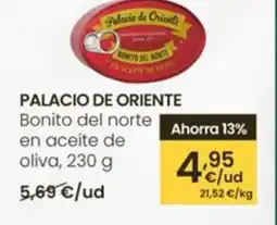 Eroski PALACIO DE ORIENTE Bonito del norte en aceite de oliva oferta