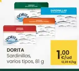 Eroski DORITA Sardinillas, varios tipos oferta