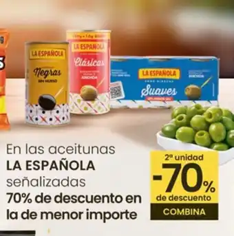 Eroski LA ESPAÑOLA En las aceitunas oferta