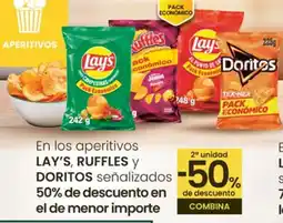 Eroski LAY'S, RUFFLES Y DORITOS En los aperitivos oferta