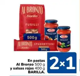 Carrefour BARILLA En pastas Al Bronzo y salsas rojas oferta