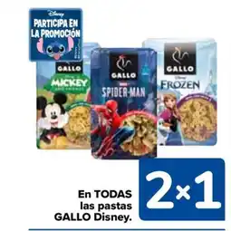 Carrefour GALLO En todas las pastas disney. oferta