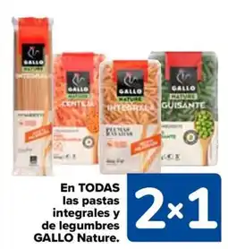 Carrefour GALLO En todas las pastas integrales y de legumbres nature. oferta