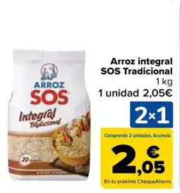 Carrefour SOS Arroz integral Tradicional oferta