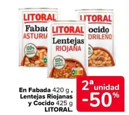 Carrefour LITORAL En Fabada Lentejas Riojanas y Cocido oferta