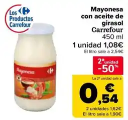 Carrefour Mayonesa con aceite de girasol Carrefour oferta