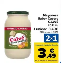 Carrefour CALVÉ Mayonesa Sabor Casero oferta