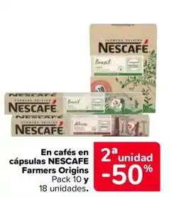 Carrefour NESCAFE En cafés en cápsulas Farmers Origins oferta