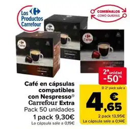 Carrefour Café en cápsulas compatibles con Nespresso® Carrefour Extra oferta