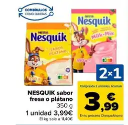 Carrefour NESQUIK sabor fresa o plátano oferta