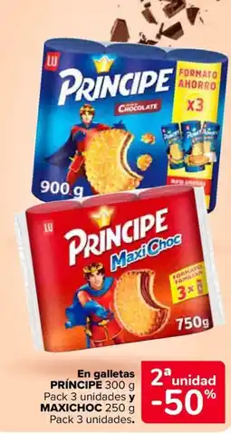 Carrefour PRÍNCIPE y MAXICHOC En galletas oferta