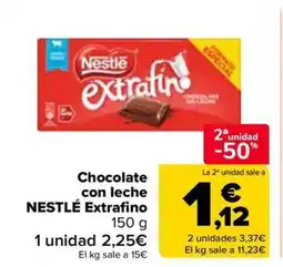 Carrefour NESTLÉ Chocolate con leche Extrafino oferta