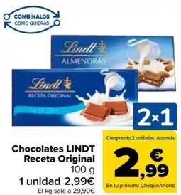 Carrefour LINDT Chocolates Receta Original oferta