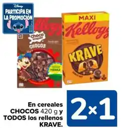 Carrefour KELLOGG'S Krave En cereales chocos todos los rellenos oferta