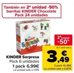 Carrefour KINDER Sorpresa oferta