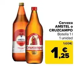 Carrefour AMSTEL O CRUZCAMPO Cerveza oferta