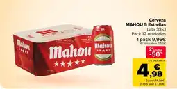 Carrefour MAHOU Cerveza 5 Estrellas oferta