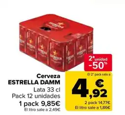 Carrefour ESTRELLA DAMM Cerveza oferta