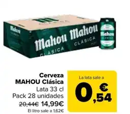 Carrefour MAHOU Cerveza Clásica oferta