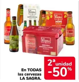 Carrefour LA SAGRA En todas las cervezas oferta