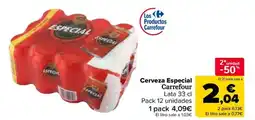 Carrefour Cerveza Especial Carrefour oferta
