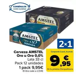 Carrefour AMSTEL Cerveza Oro u Oro 0,0% oferta