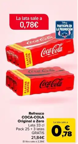 Carrefour COCA-COLA Refresco Original o Zero oferta