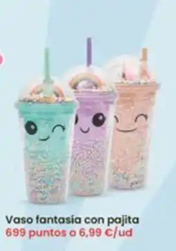 Eroski Vaso fantasía con pajita oferta