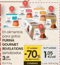 Eroski PURINA GOURMET REVELATIONS En alimentos para gatos oferta