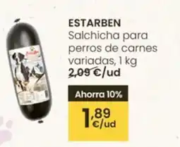 Eroski ESTARBEN Salchicha para perros de carnes variadas oferta