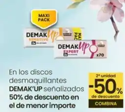 Eroski DEMAK'UP En los discos desmaquillantes oferta