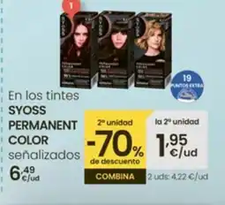 Eroski SYOSS PERMANENT COLOR En los tintes oferta