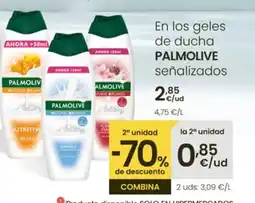 Eroski PALMOLIVE En los geles de ducha oferta